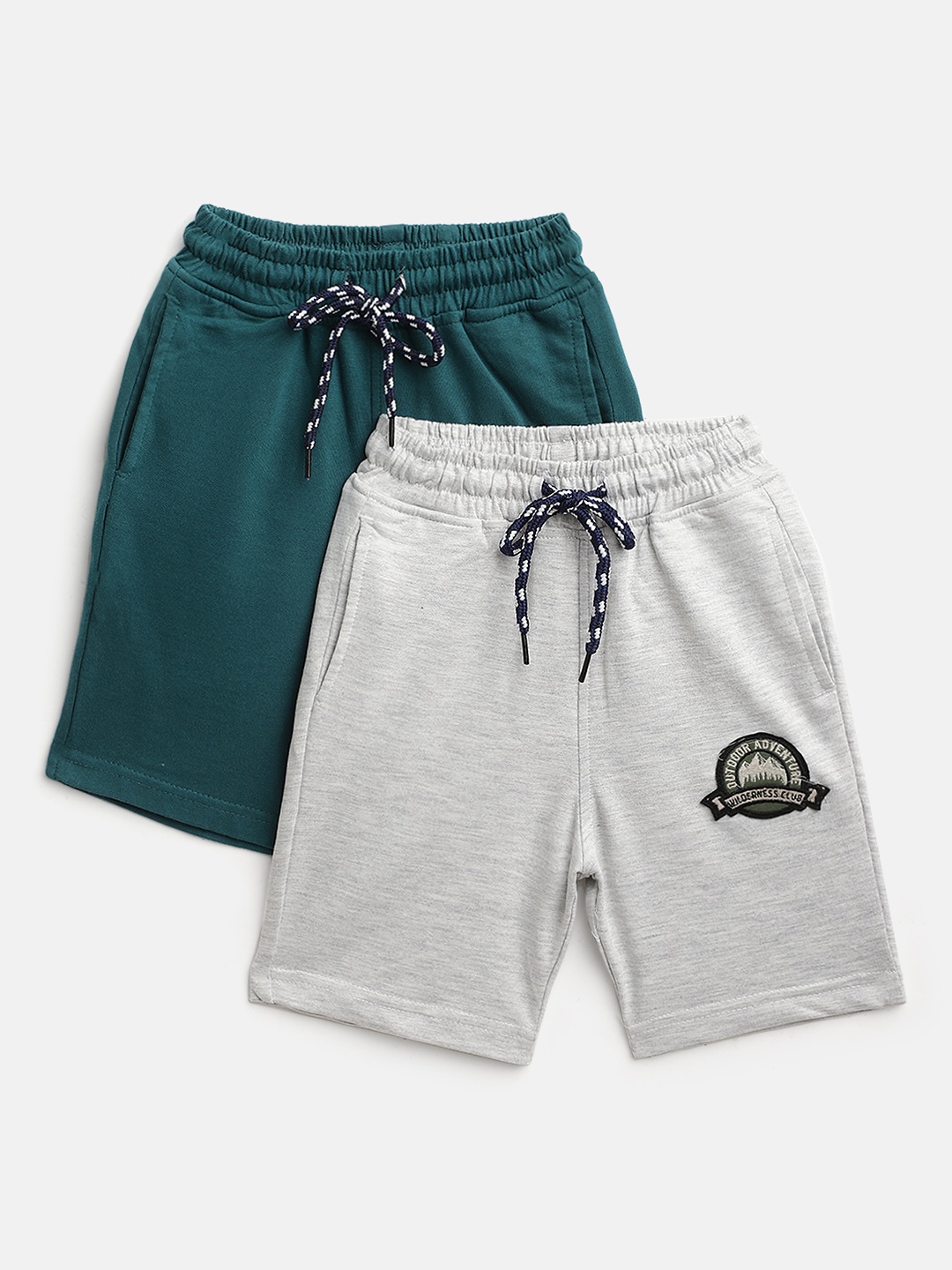 

Gini and Jony Boys Pack of 2 Pure Cotton Shorts, Teal