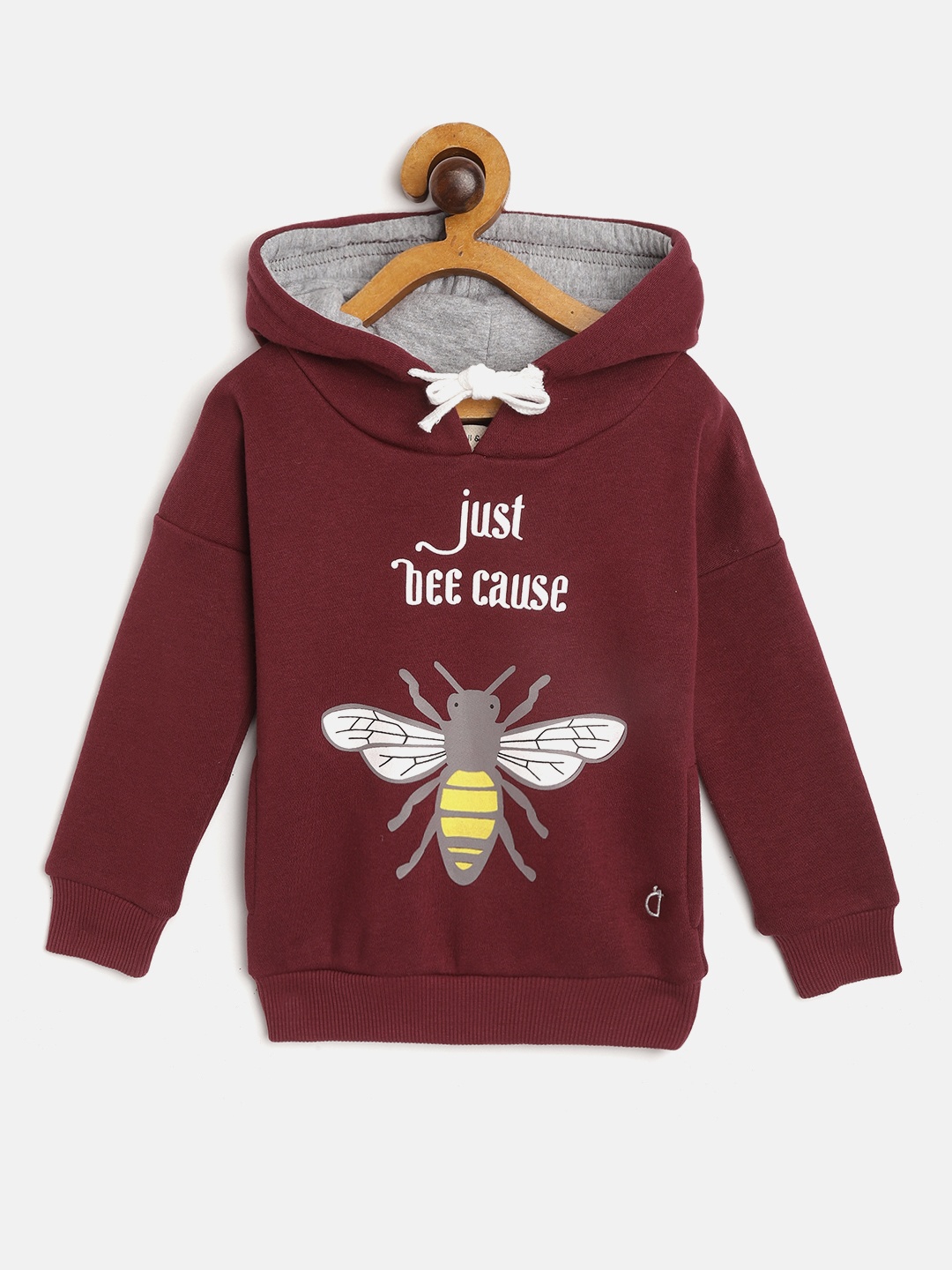 

Gini and Jony Infant Girls Purple Printed Hooded Sweatshirt