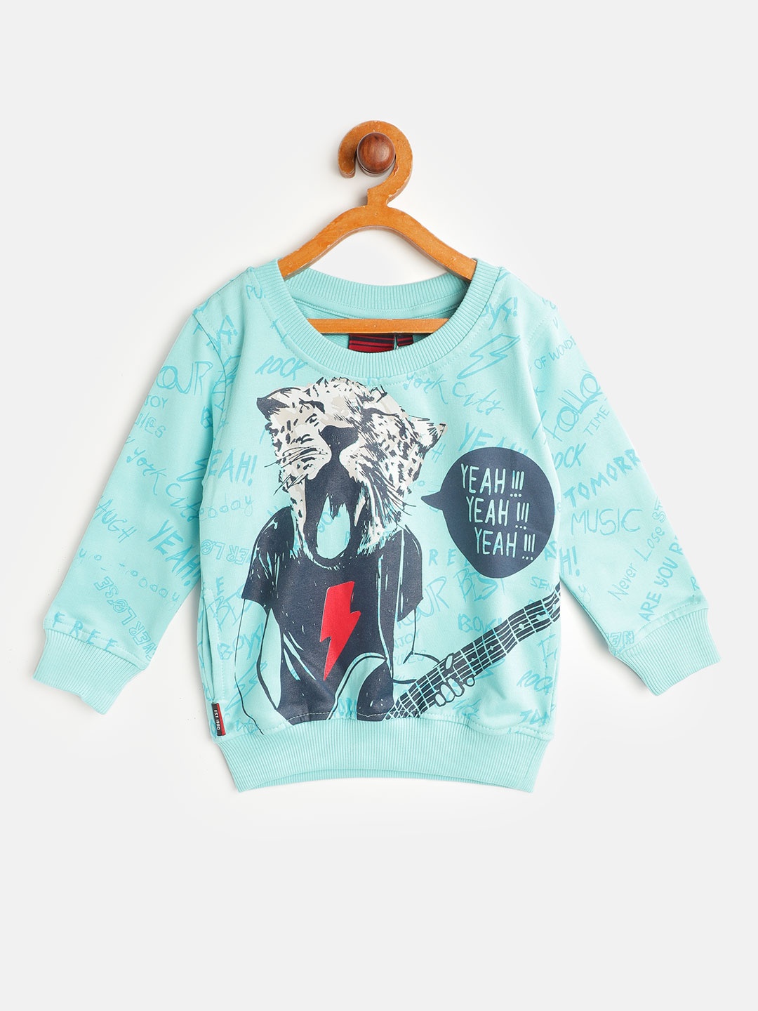 

Gini and Jony Boys Blue Pure Cotton Typography & Graphic Print Sweatshirt