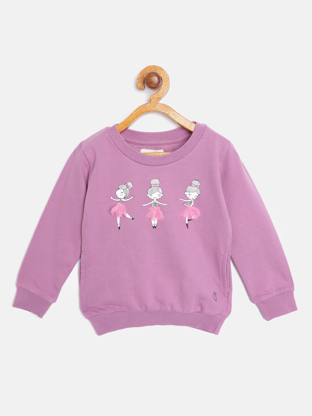 

Gini and Jony Infant Girls Lavender Cotton Printed Sweatshirt