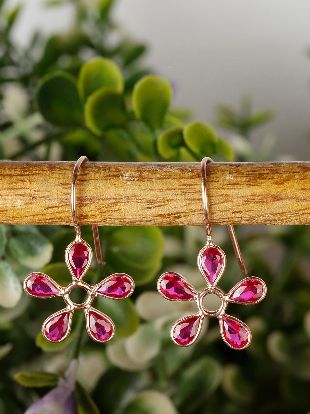 

GIVA 925 Sterling Silver Rose Gold Plated Cherry Blossom Drop Earrings