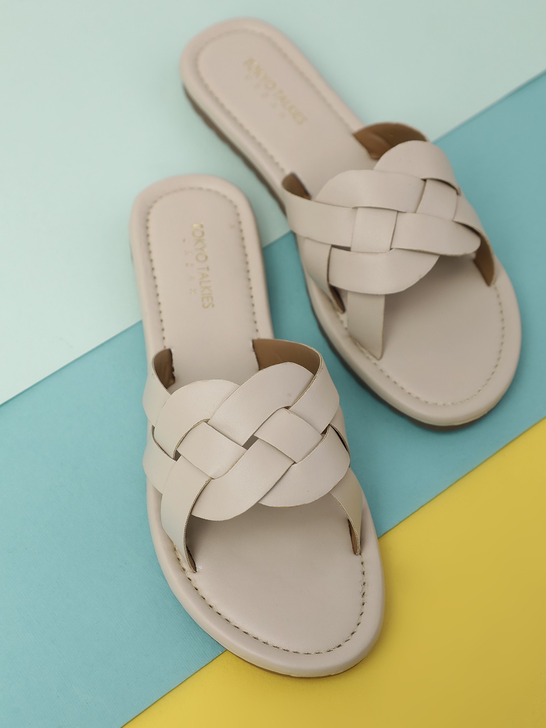 

Tokyo Talkies Women Beige Open Toe Flats