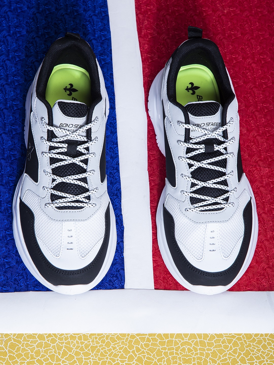 

Bond Street By Red Tape Men Black Colourblocked Sneakers