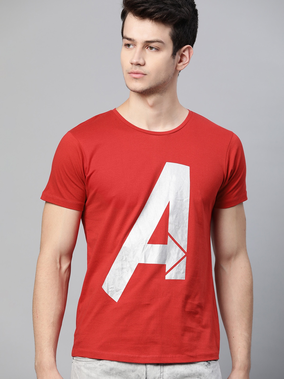 

Kook N Keech Marvel Men Red Avengers Printed T-shirt
