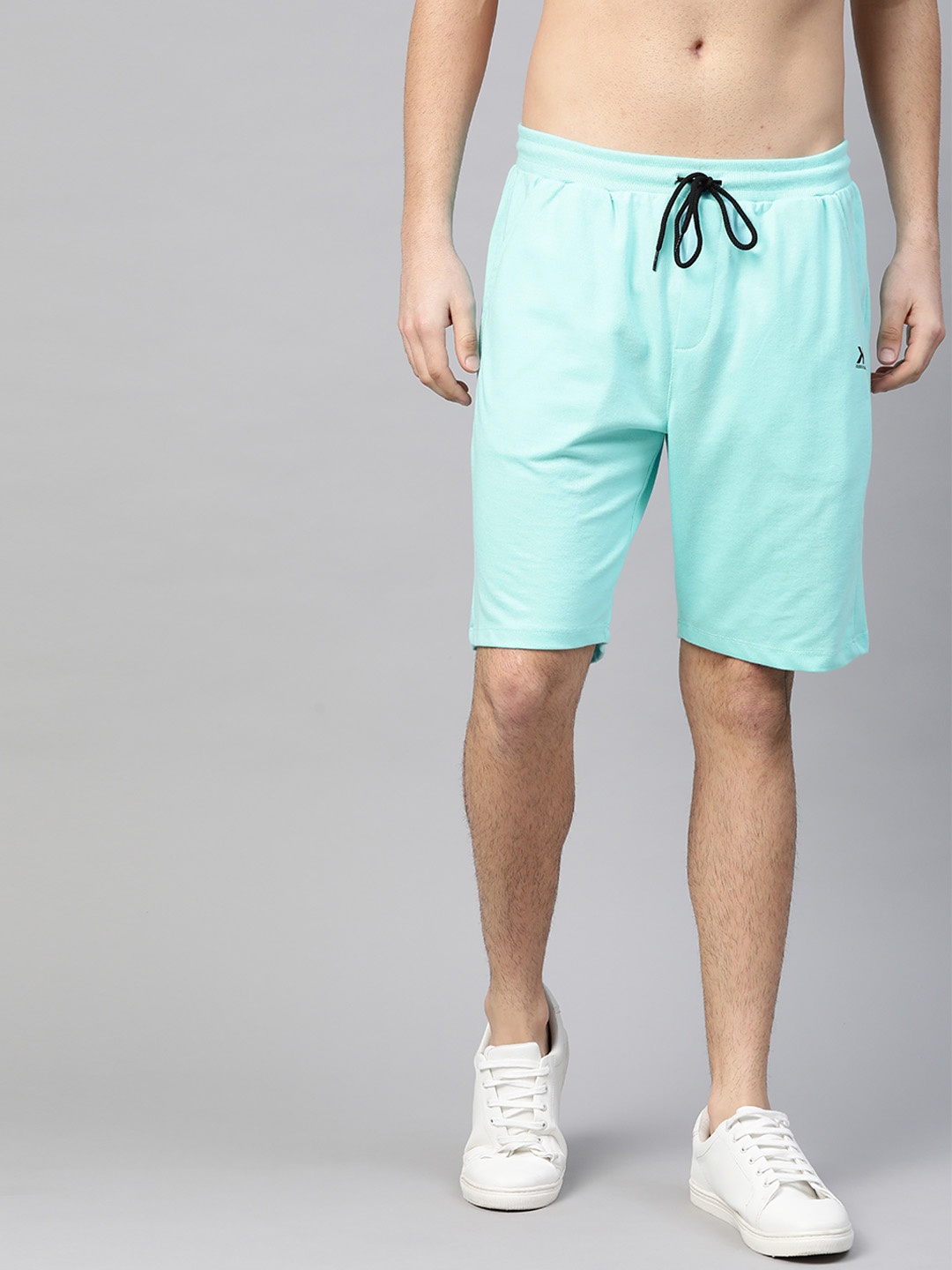 

Kook N Keech Men Turquoise Blue Mid-Rise Regular Shorts