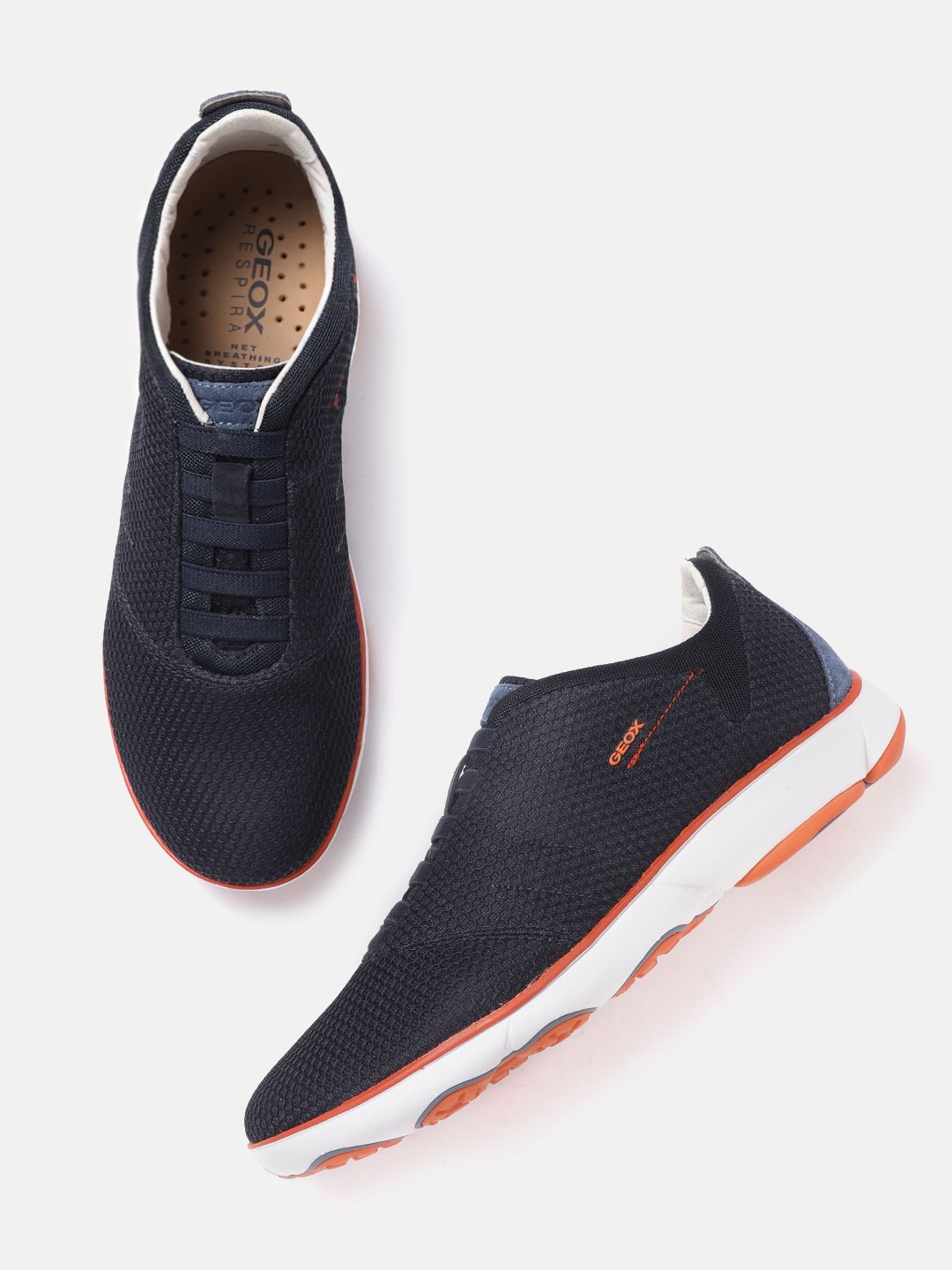 

Geox Men Navy Blue Solid Slip-On Sneakers