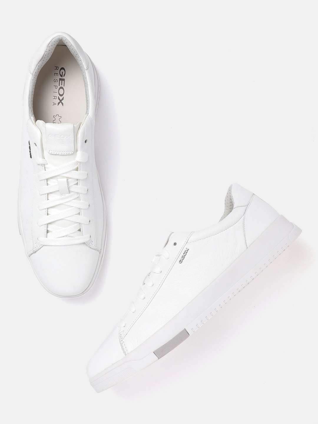 

Geox Men White Solid Sneakers