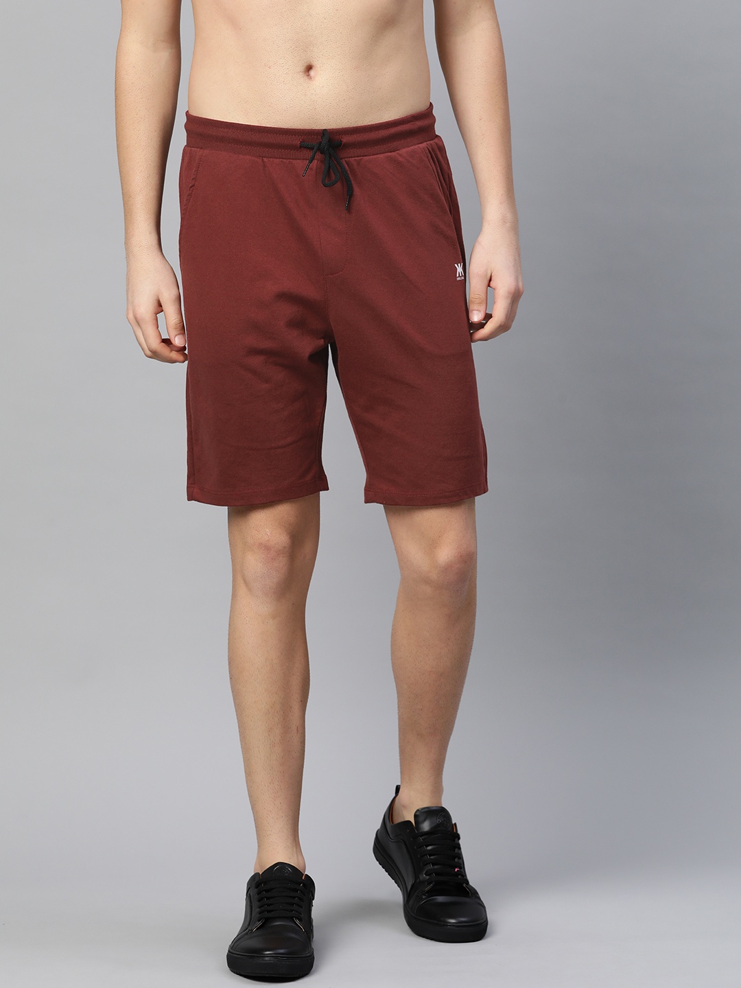 

Kook N Keech Men Maroon Mid-Rise Cotton Regular Shorts