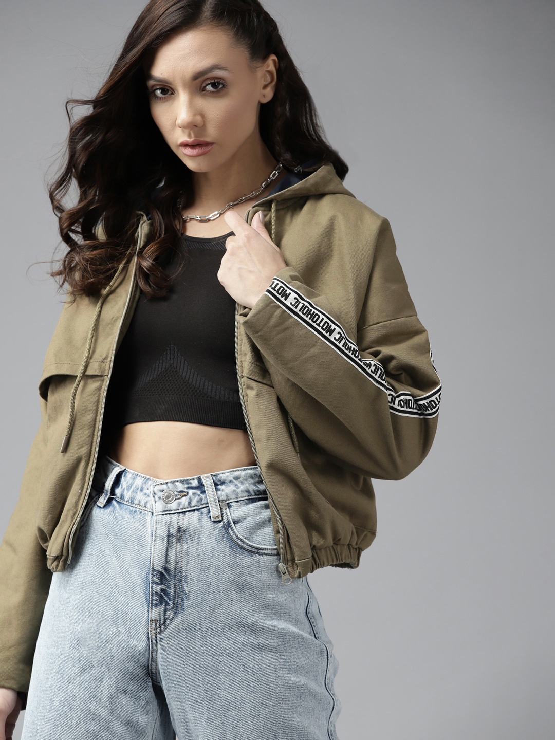 

Roadster Women Olive Green Tailored Jacket
