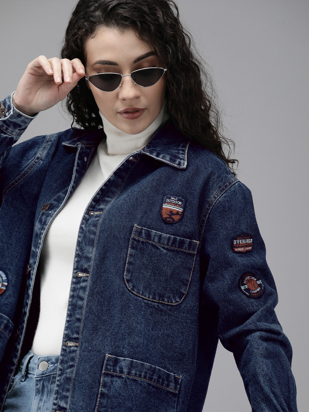 

Roadster Women Blue Denim Jacket