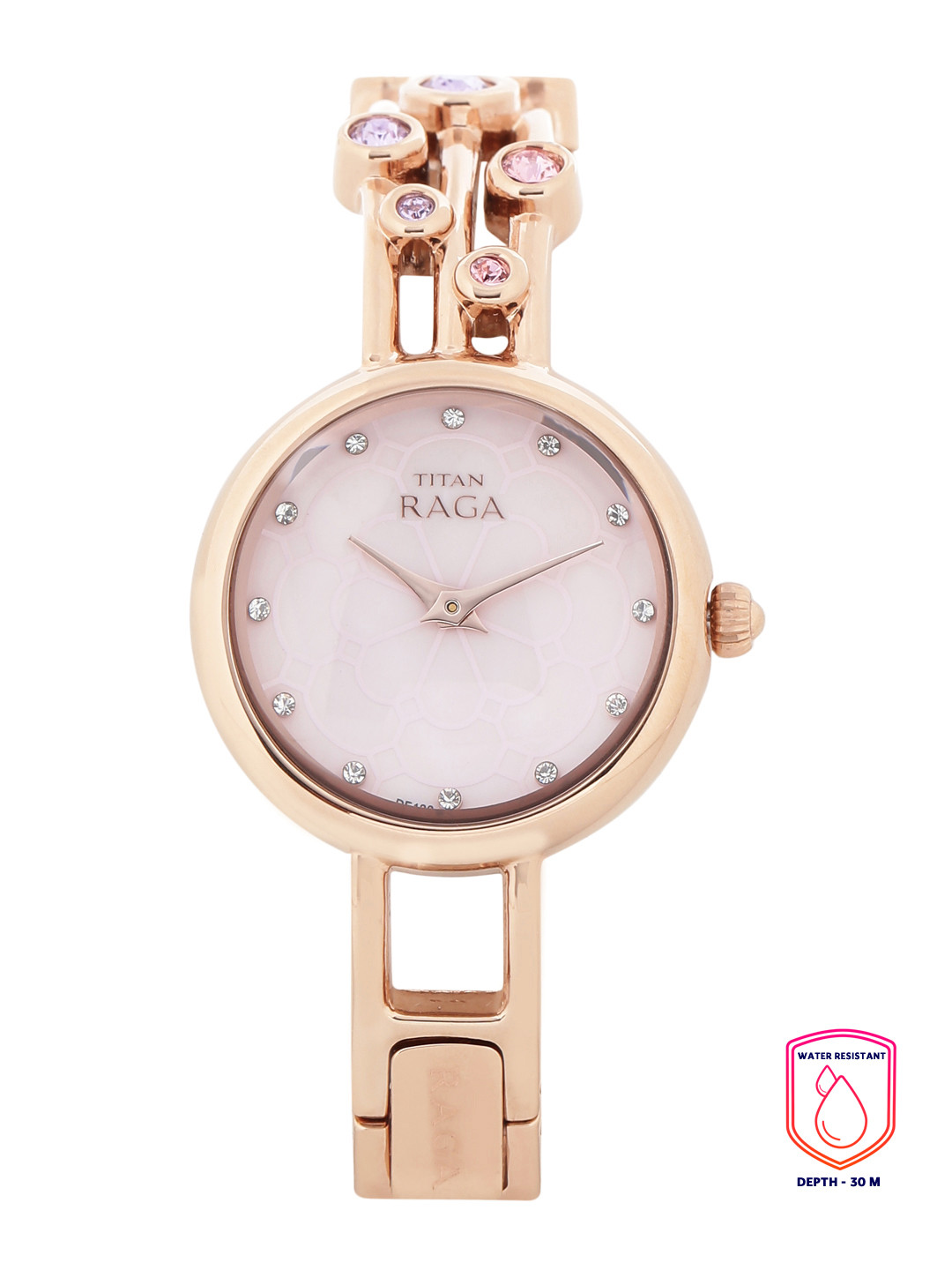 

Titan Raga Women Pink Swarovski Dial Watch 9975WM02E