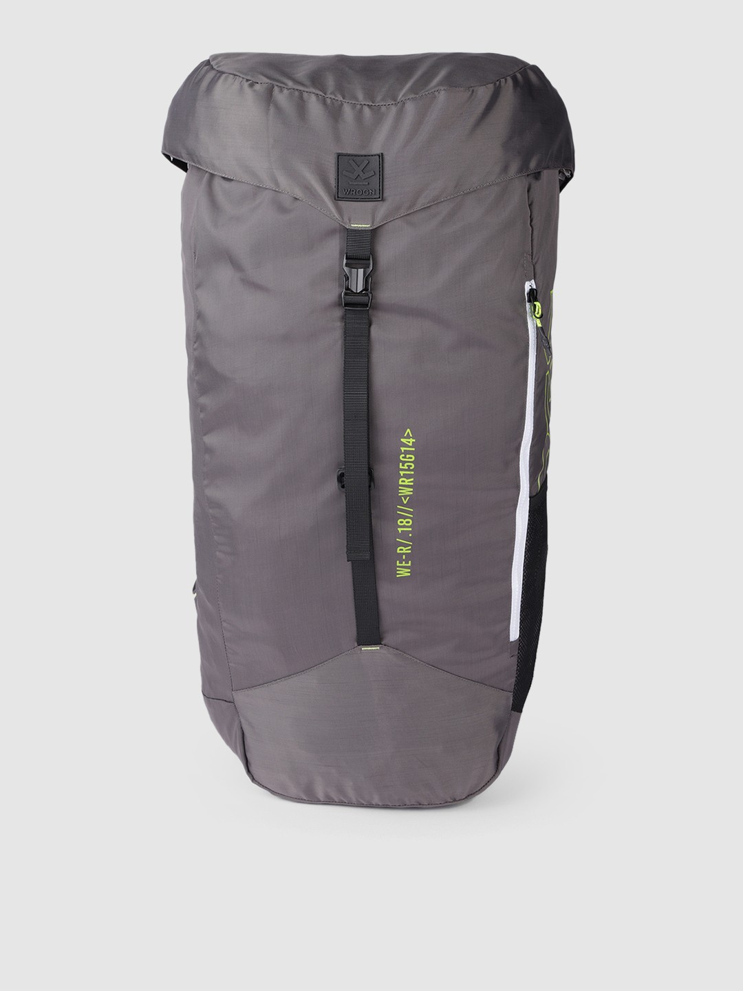 

WROGN Unisex Grey Solid Flap Rucksacks