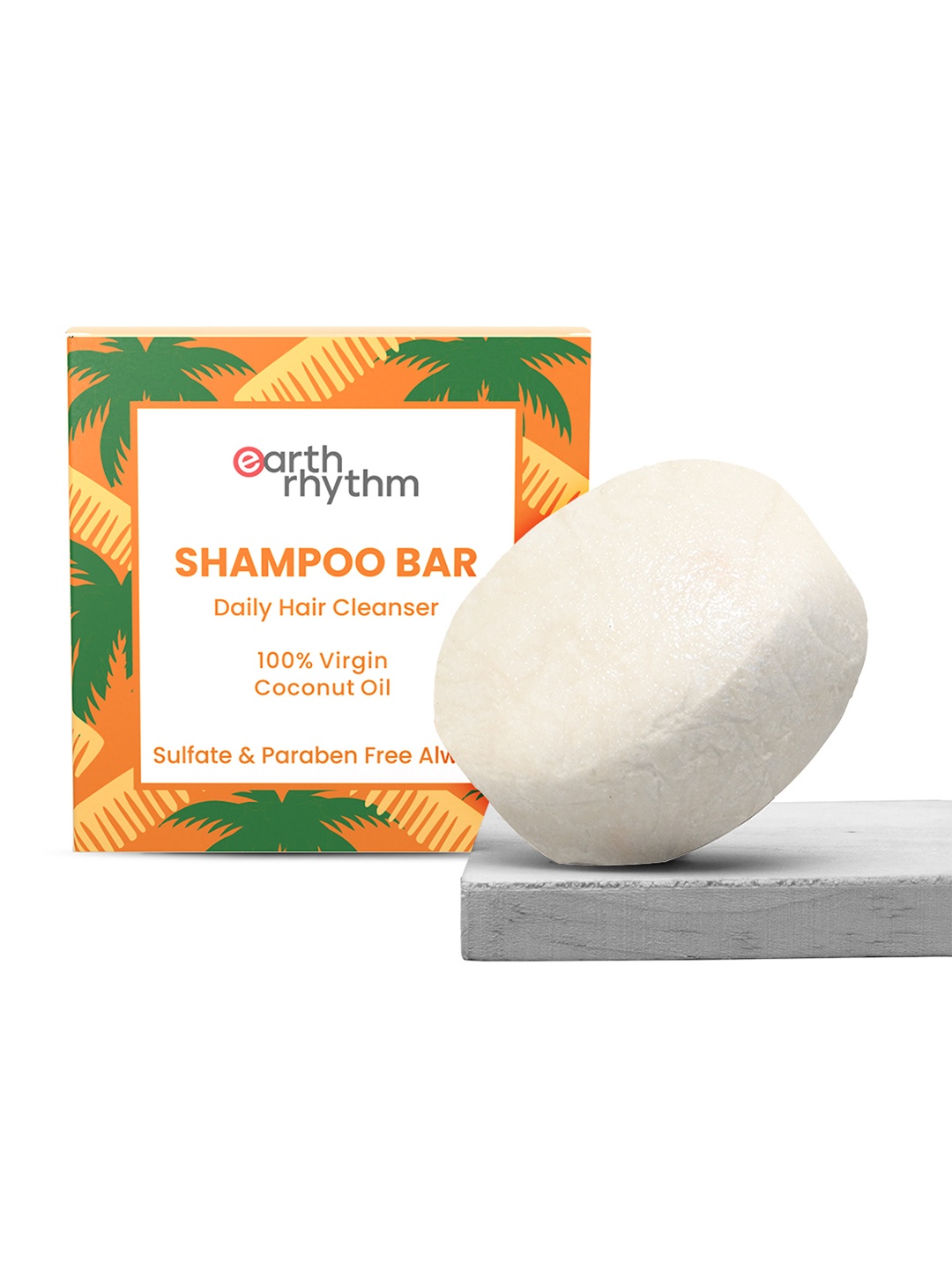 

Earth Rhythm Coconut Shampoo Bar 80g, White