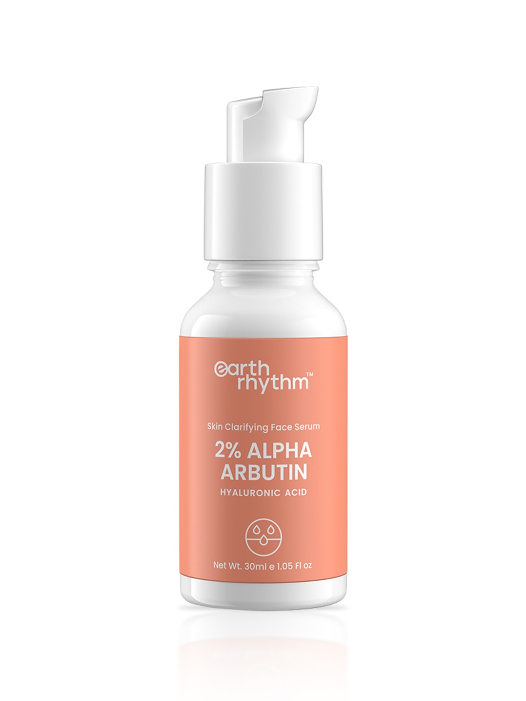 

Earth Rhythm 2% Alpha Arbutin Hyaluronic Acid Skin Clarifying Serum 30 ml, White