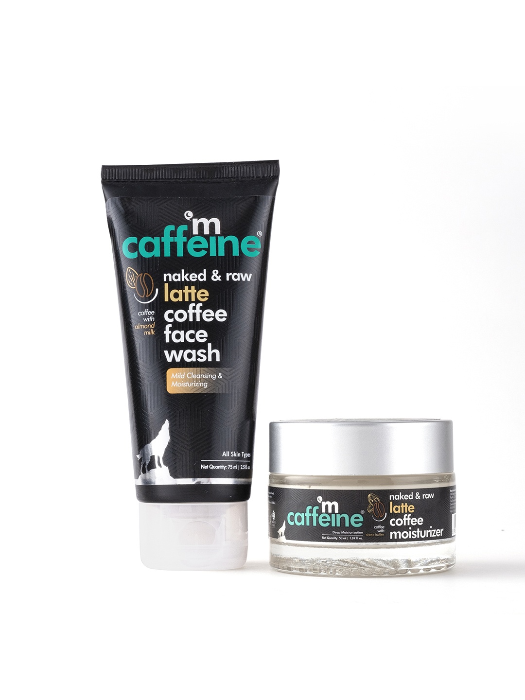 

MCaffeine Sustainable Daily Skin Moisturizing & Repair Kit - Latte Coffee Routine, Black