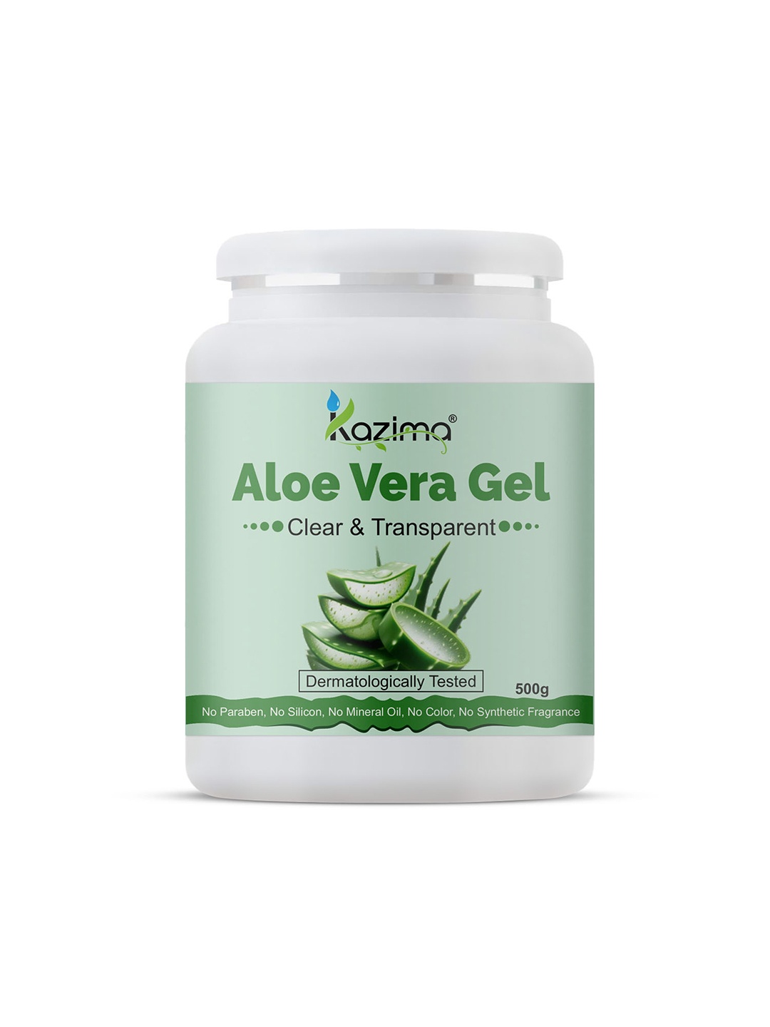 

KAZIMA Aloe Vera Gel for Skin & Hair - 500g, Transparent