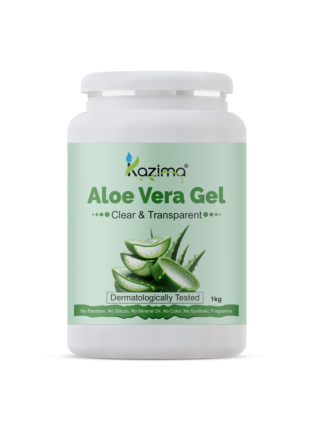 

KAZIMA Aloe Vera Gel for Skin & Hair - 1kg, Transparent