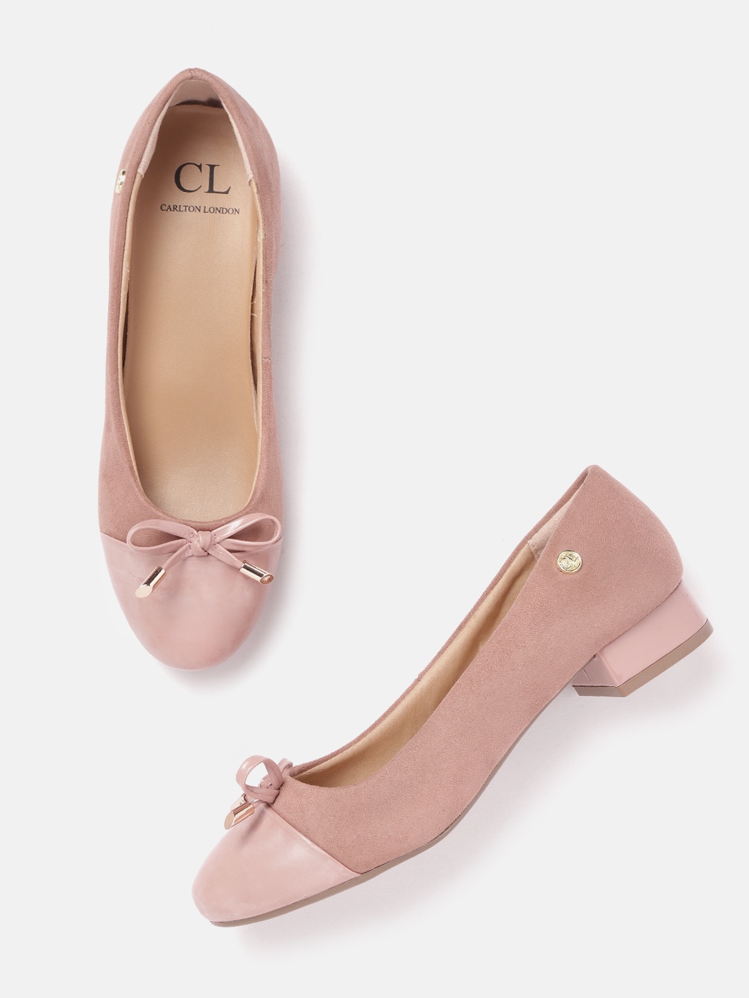 

Carlton London Women Solid Ballerinas with Bows Detail, Rose