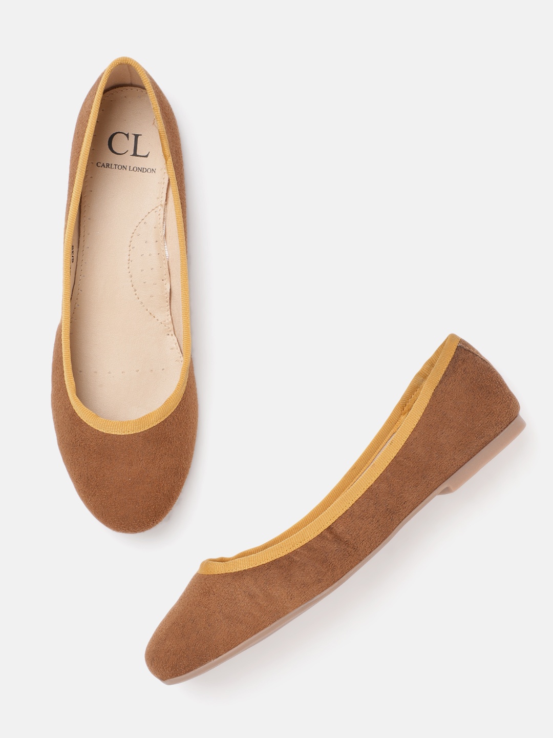 

Carlton London Women Tan Brown Solid Ballerinas