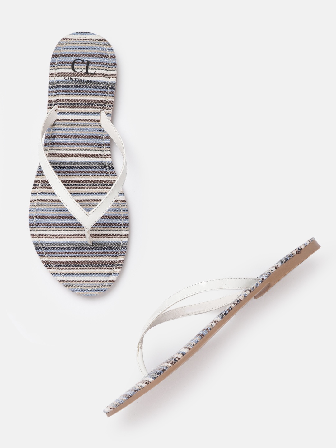 

Carlton London Women White Solid Open Toe Flats