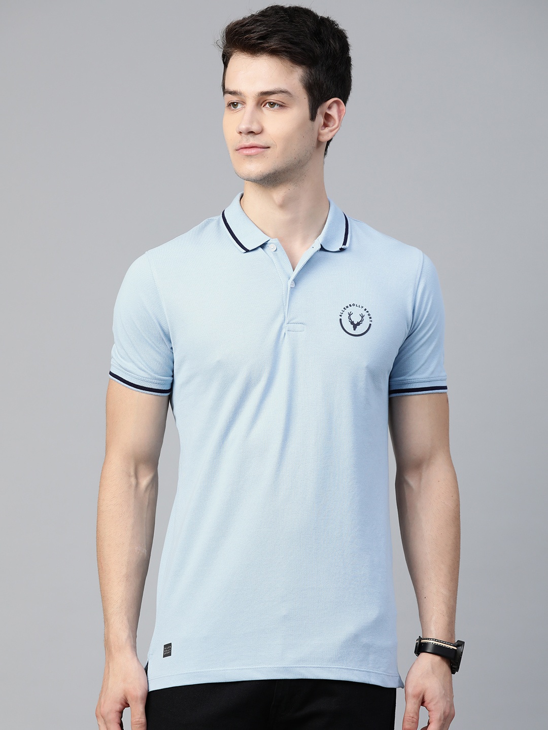 

Allen Solly Sport Men Blue Polo Collar T-shirt