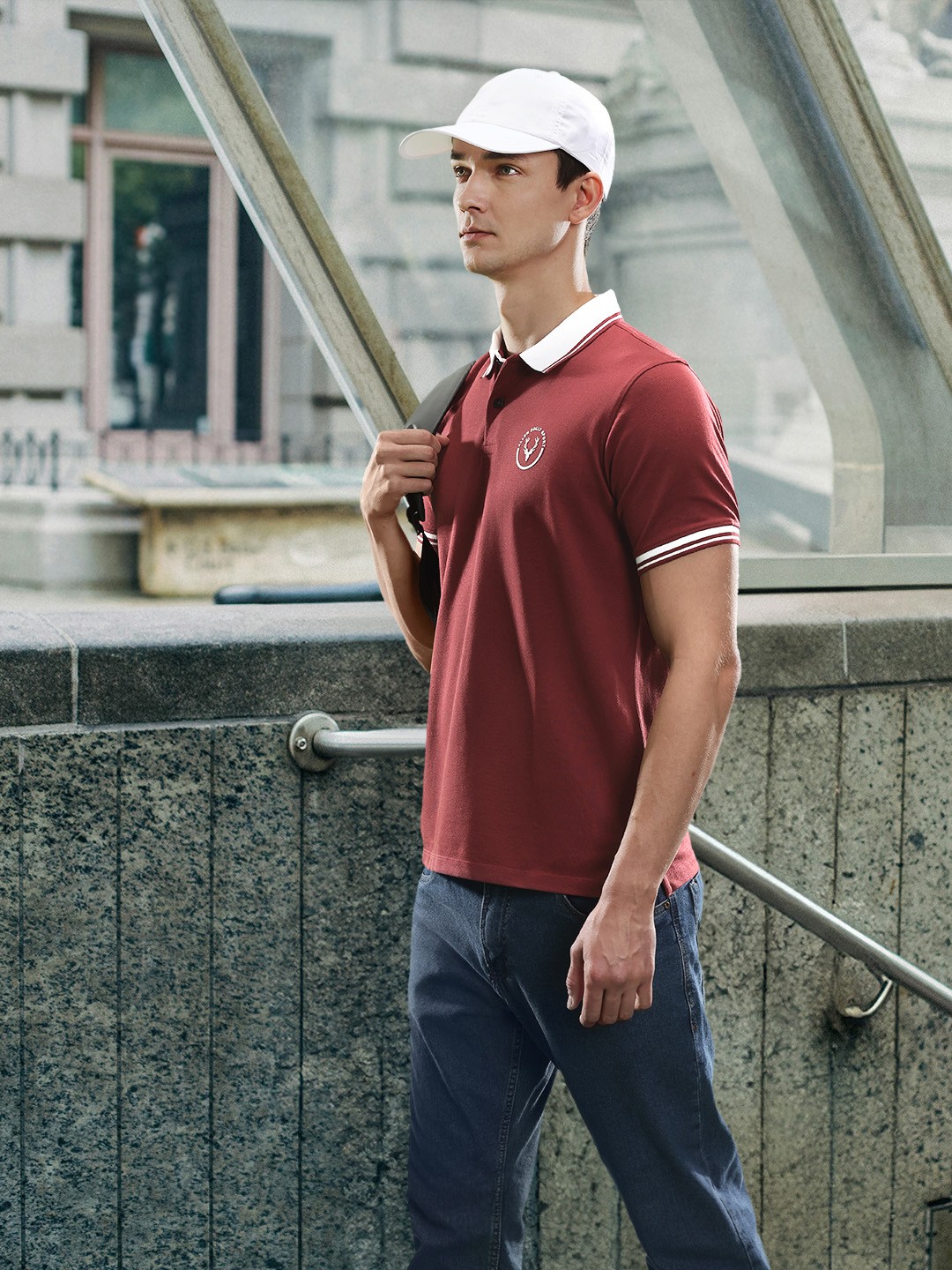 

Allen Solly Sport Men Maroon Polo Collar T-shirt