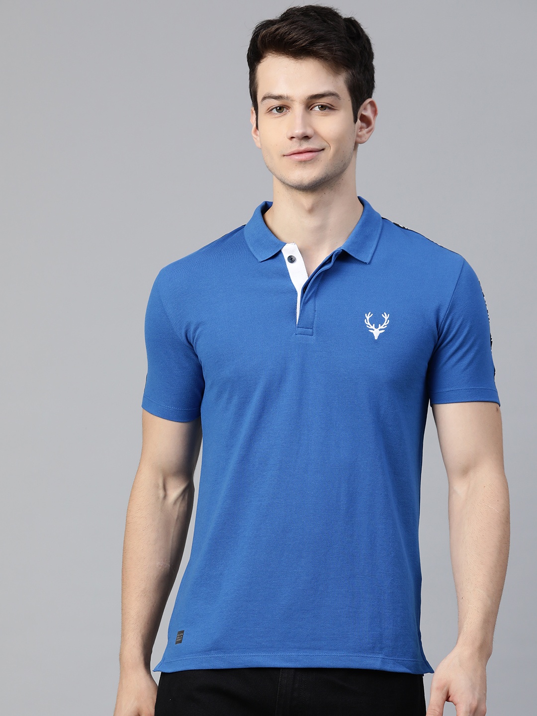

Allen Solly Sport Men Blue Polo Collar T-shirt