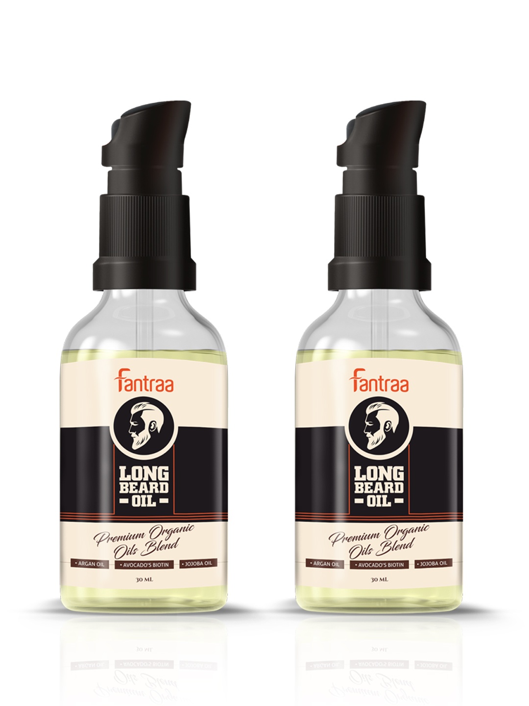 

Fantraa Men Set of 2 Long Beard Oil - 60 ml, Gold