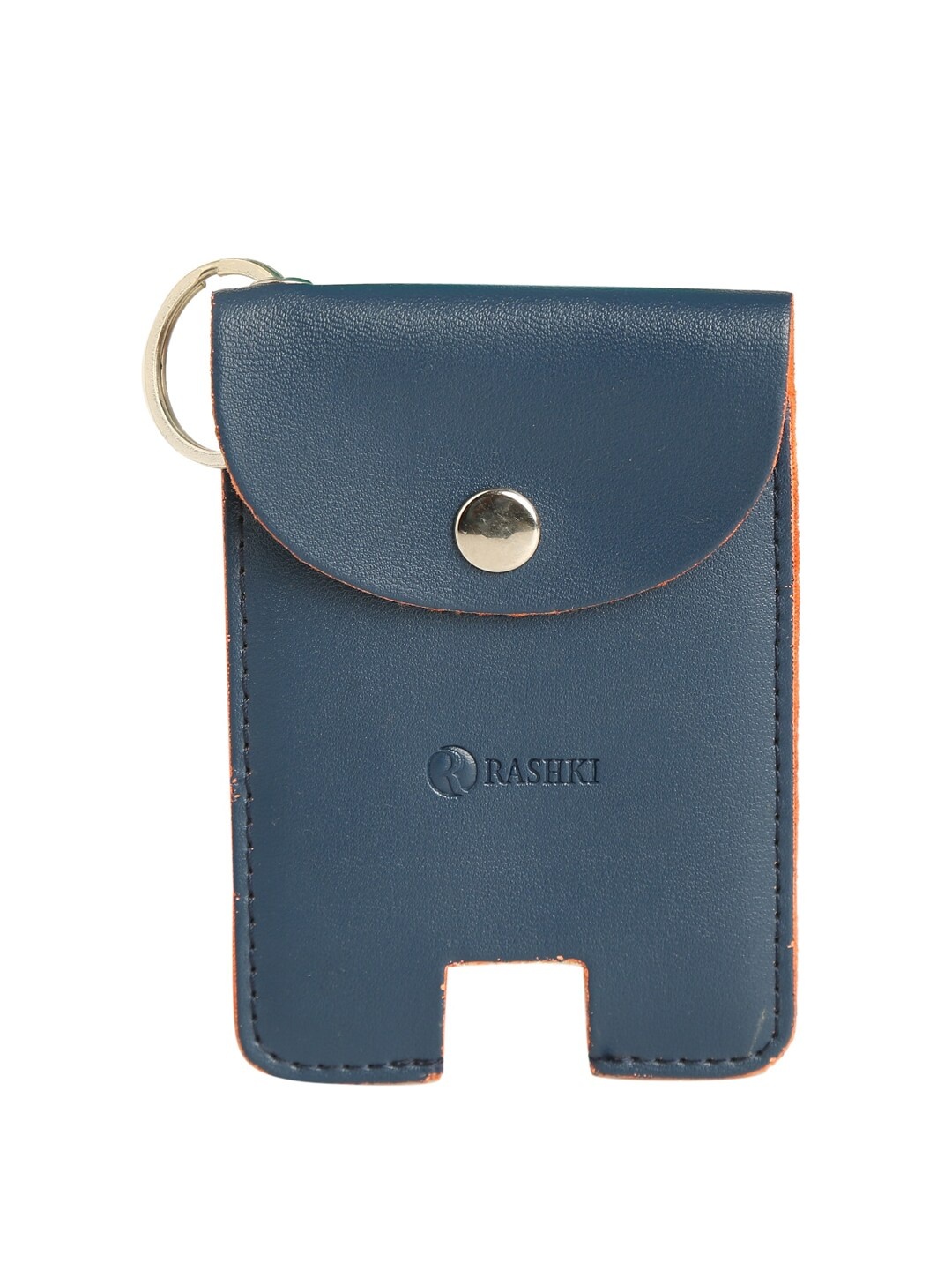 

RASHKI Navy Blue & Orange Vegan Leather Venus Sustainable Sanitizer Case