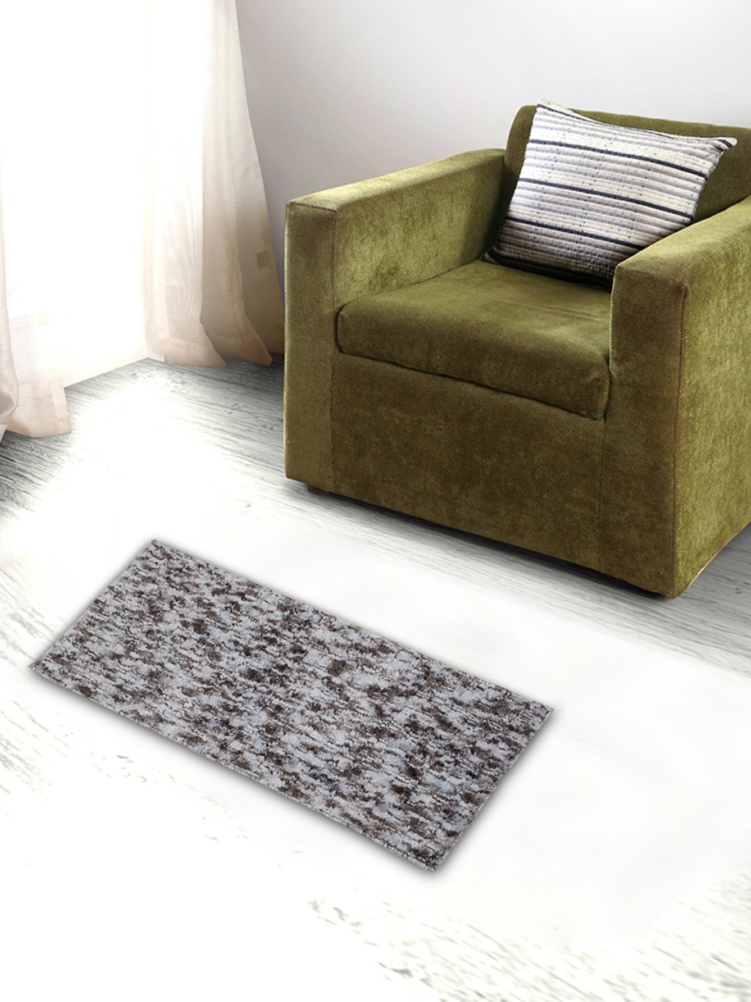 

Home Centre Brown & White Geometric Exotica Cross Hatch Micro Fibre Tufted Rug