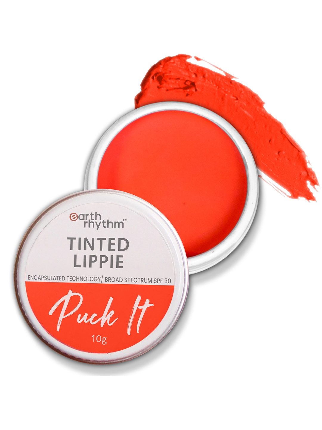 

Earth Rhythm Tinted Lippie Puck It Lip Balm SPF 30 - Cupid, Orange