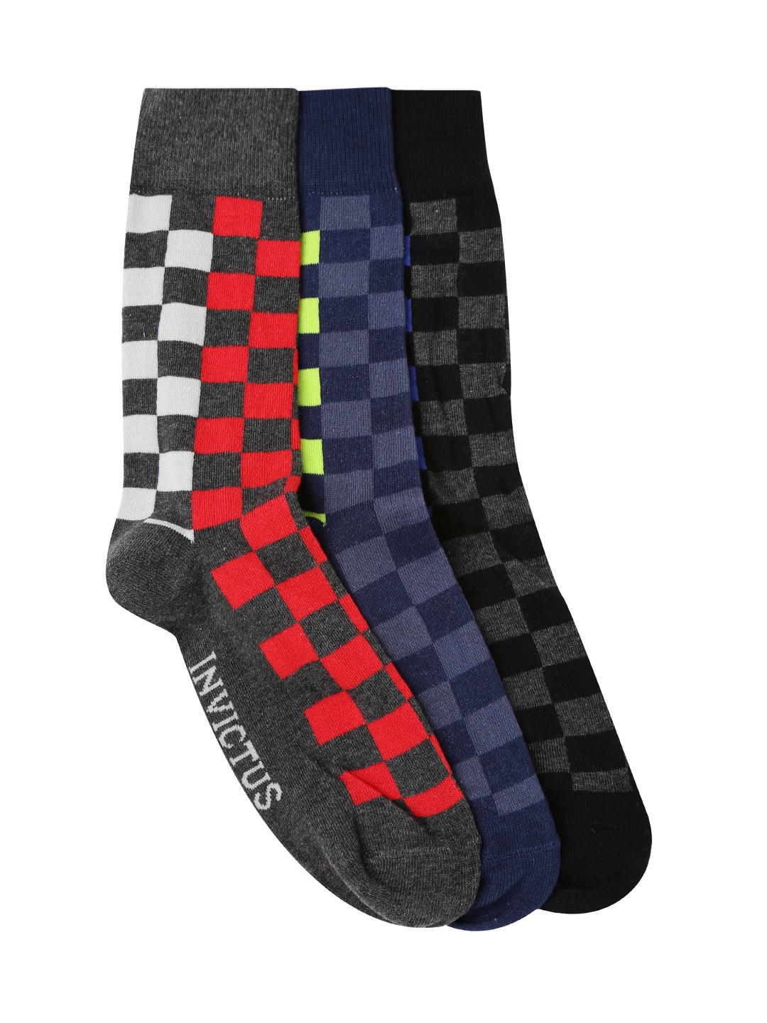 

INVICTUS Men Set of 3 Above Ankle-Length Socks, Black