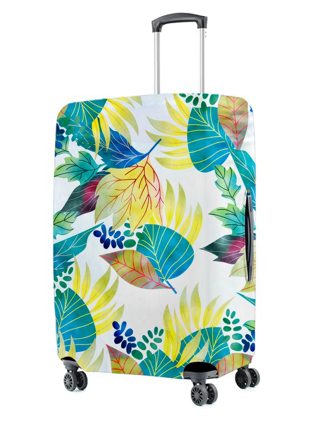 

Cortina Yellow & White Printed Protective Small Trolley Bag Cover, Green
