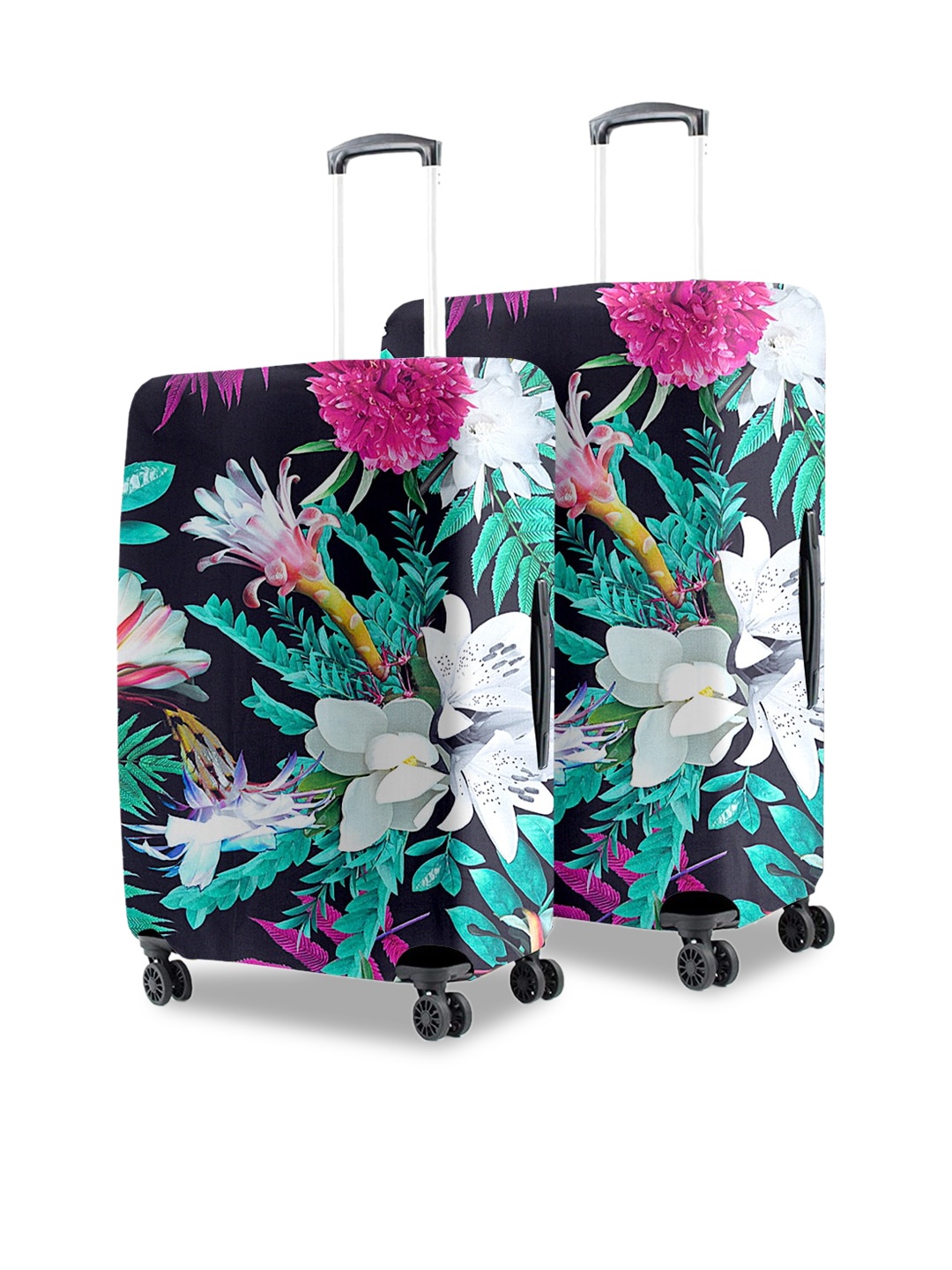 

Cortina Set Of 2 Blue Printed Protective Luggage Cover