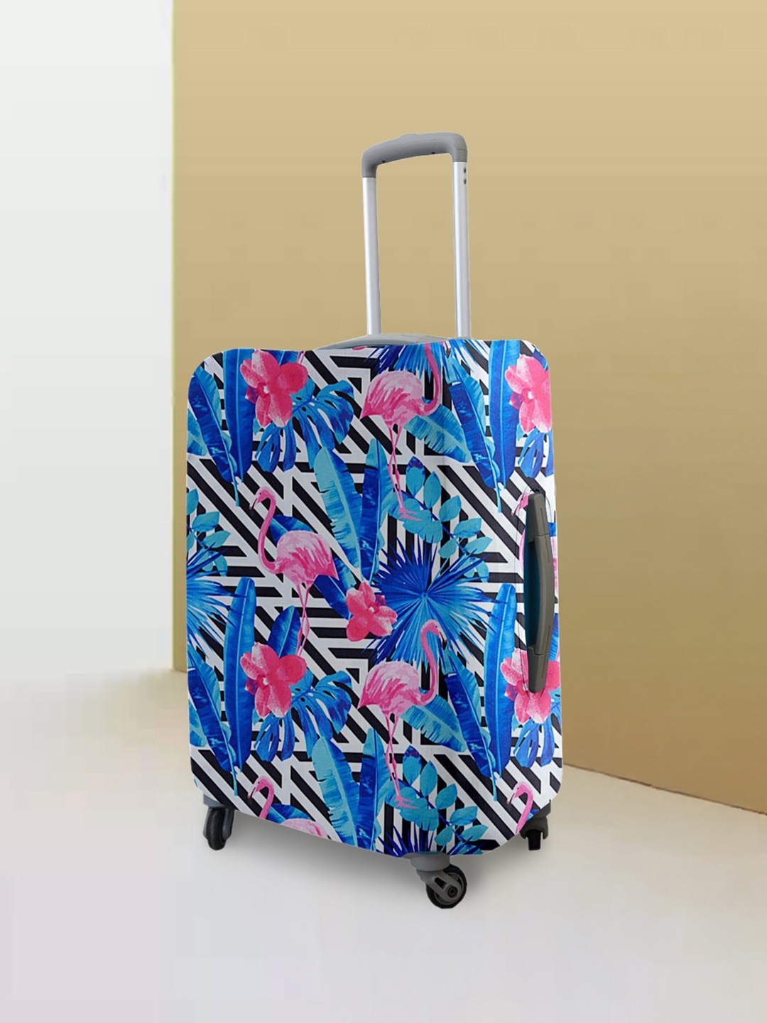 

Cortina Blue & Pink Printed Trolley Bag Cover