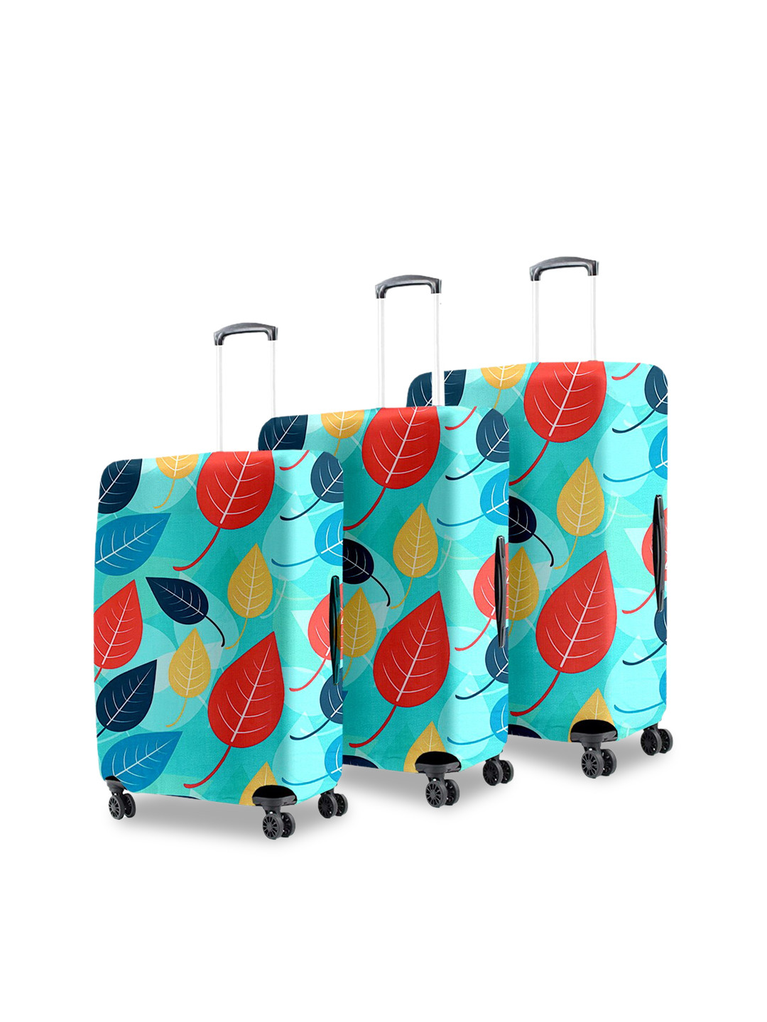 

Cortina Set Of 3 Blue Printed Protective Luggage Cover