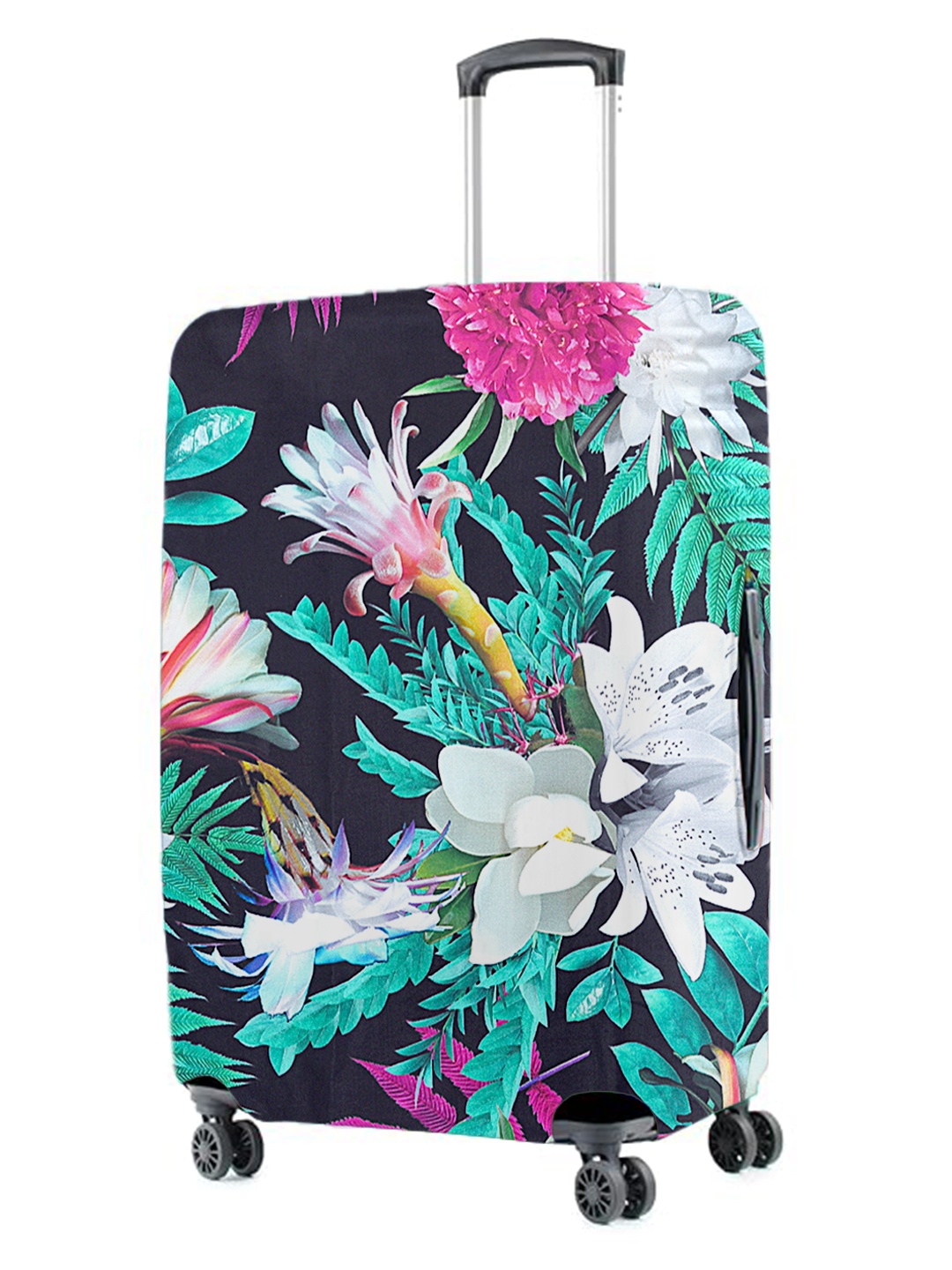 

Cortina Black & Green Printed Protective Large Trolley Bag Cover, Blue