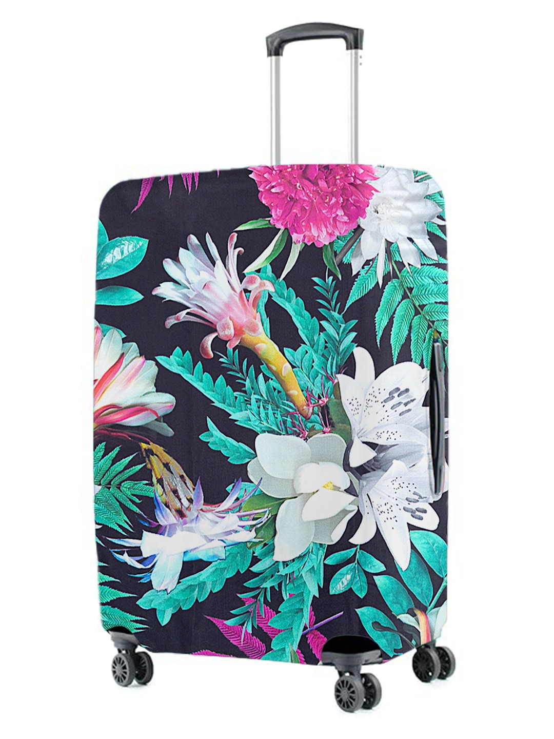 

Cortina Black & Green Printed Protective Small Trolley Bag Cover, Blue