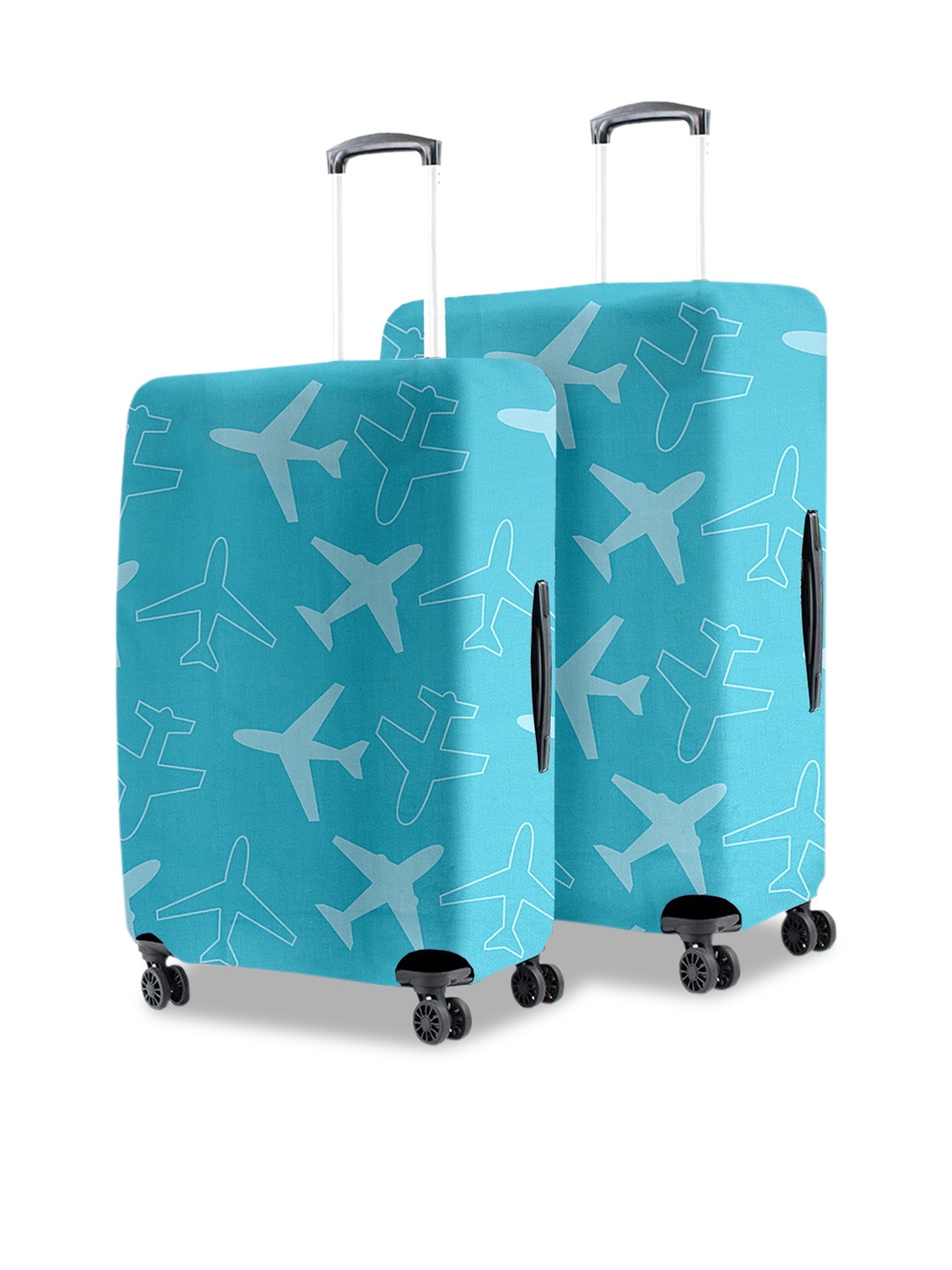 

Cortina Set Of 2 Blue Printed Protective Luggage Cover
