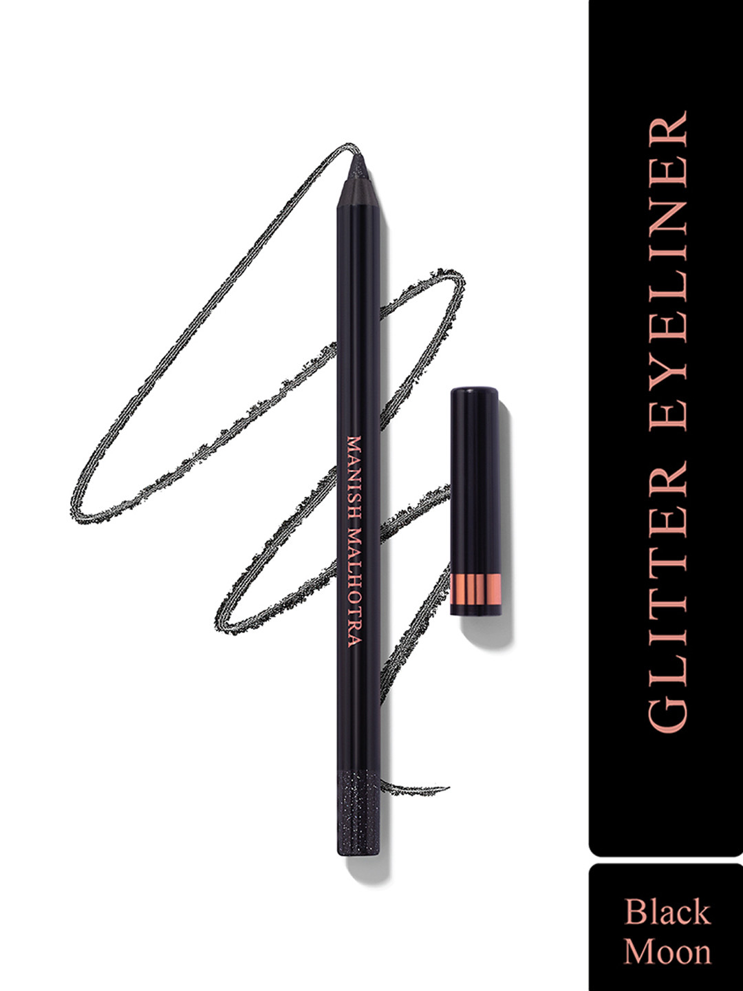 

MyGlamm Manish Malhotra Beauty Glitter Eyeliner - Black Moon