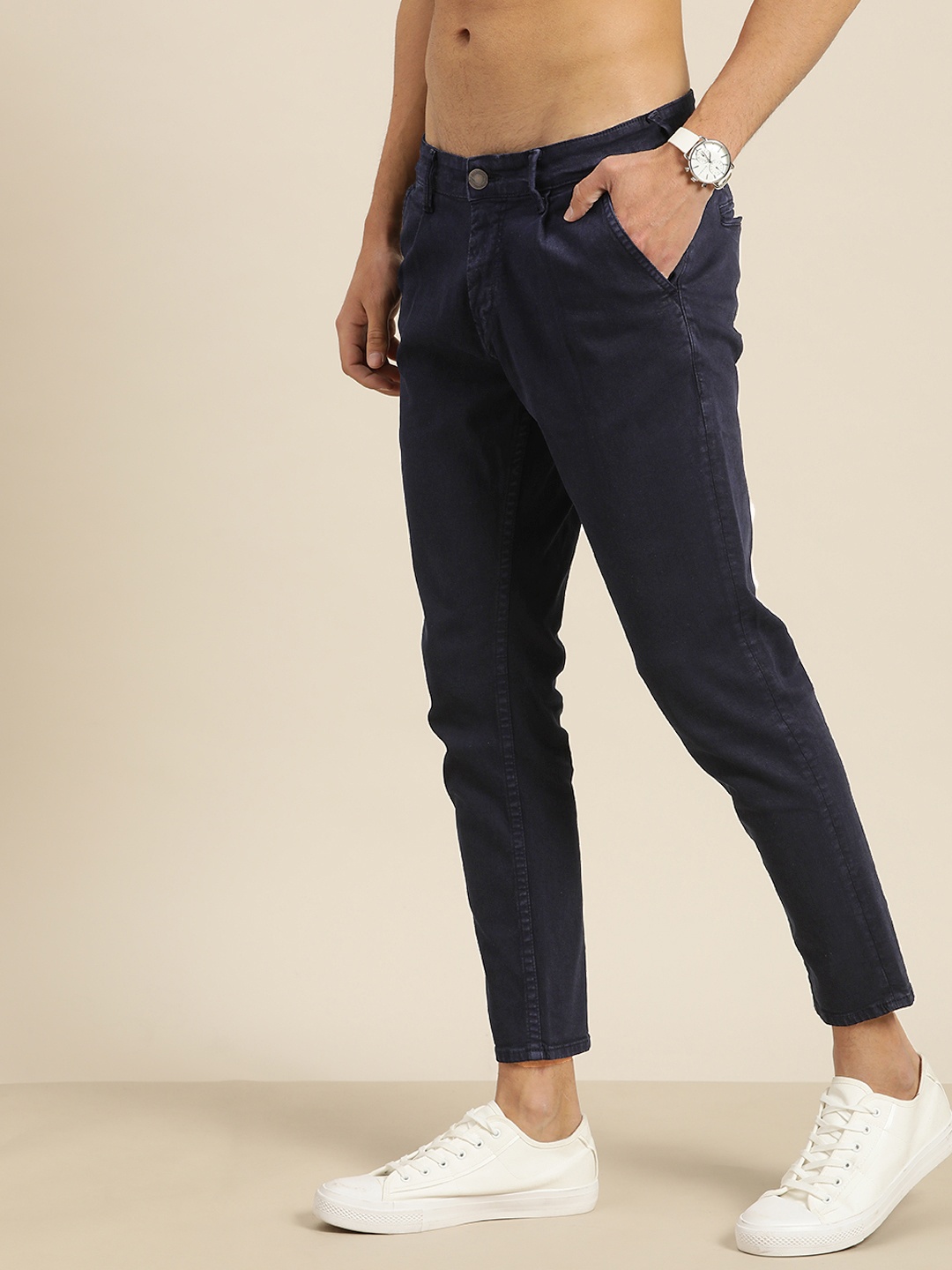 

Moda Rapido Men Navy Blue Solid Regular Fit Stretchable Jeans