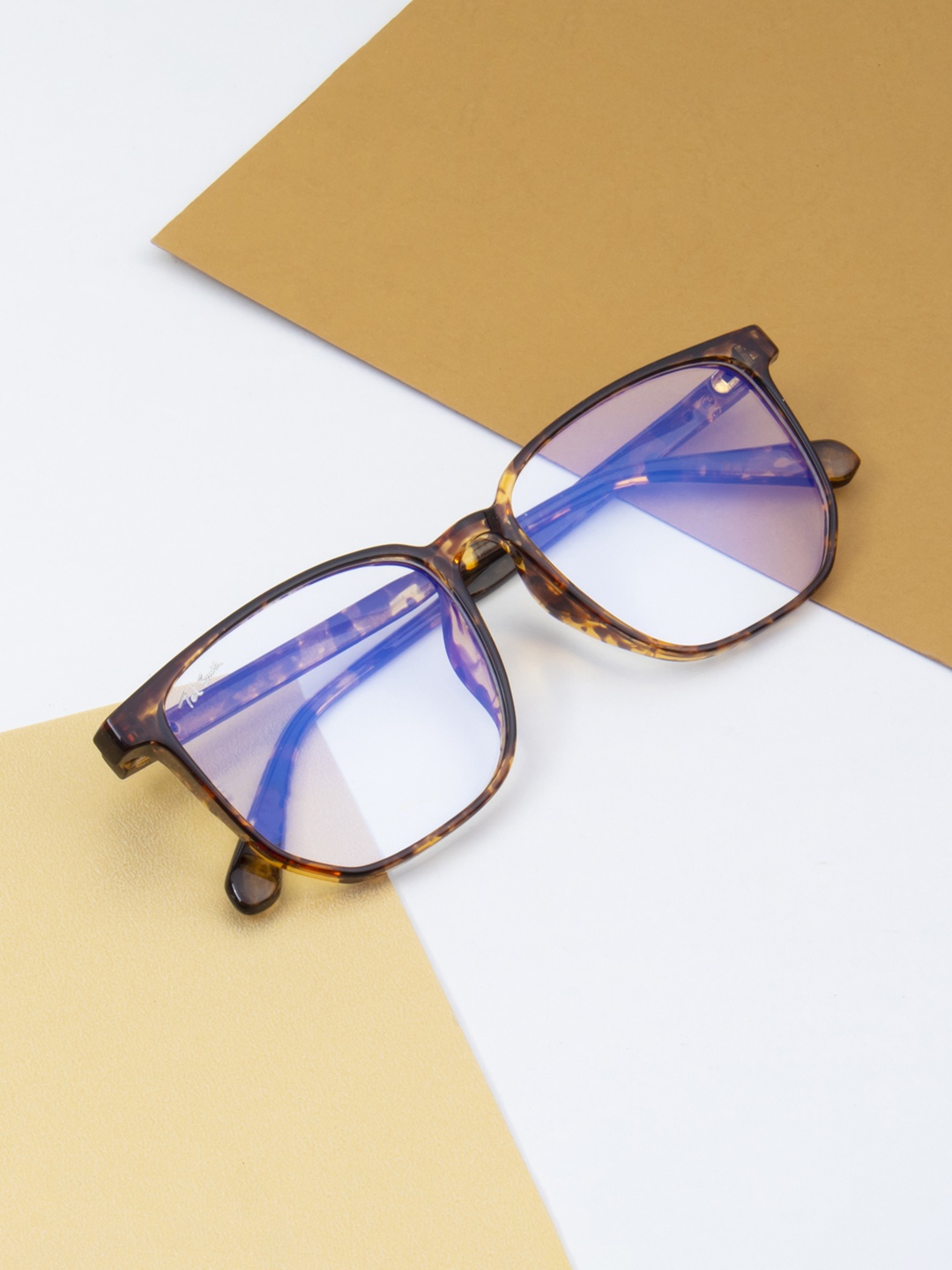 

Ted Smith Unisex Brown & Yellow Abstract Full Rim Rectangle Frames TSI-8883_DEMI