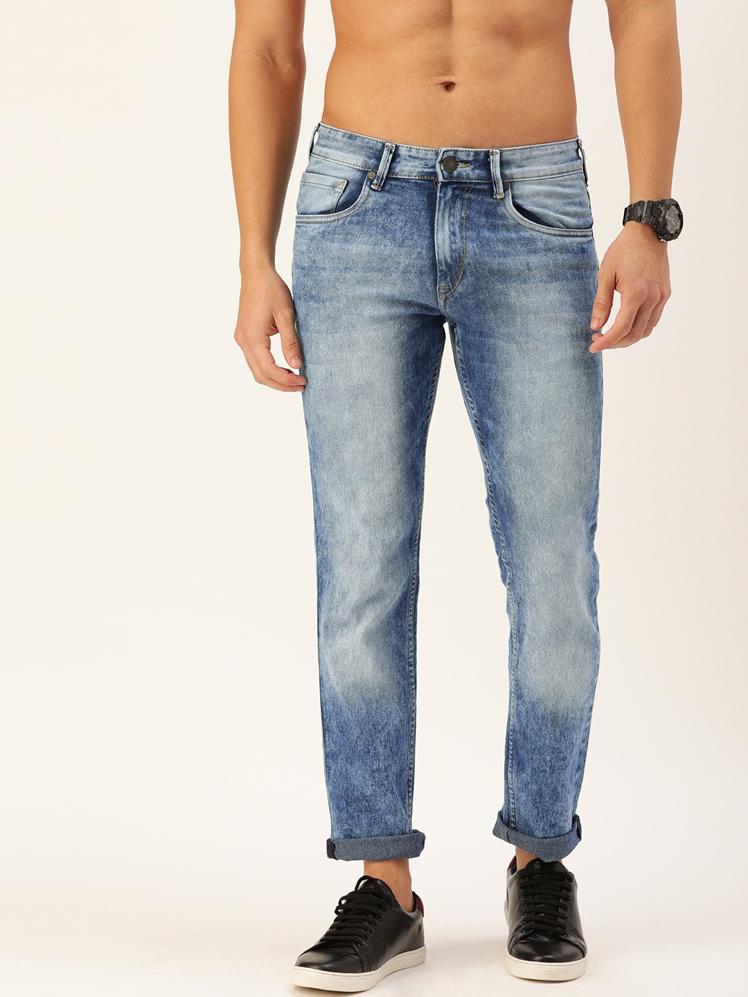 

Moda Rapido Men Blue Slim Fit Heavy Fade Stretchable Jeans
