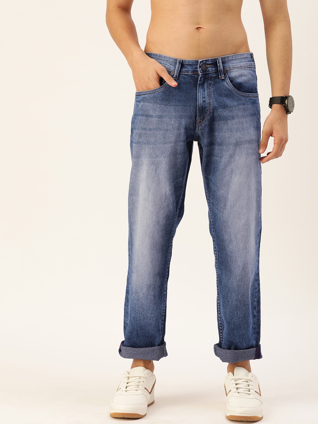 

Moda Rapido Men Blue Slim Fit Heavy Fade Stretchable Jeans
