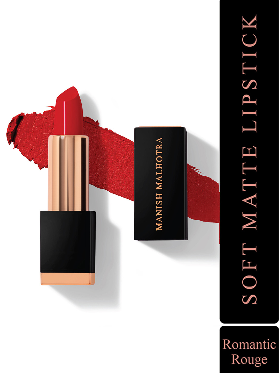 

Manish Malhotra Beauty By MyGlamm Soft Matte Lipstick-Romantic Rouge-4g, Red