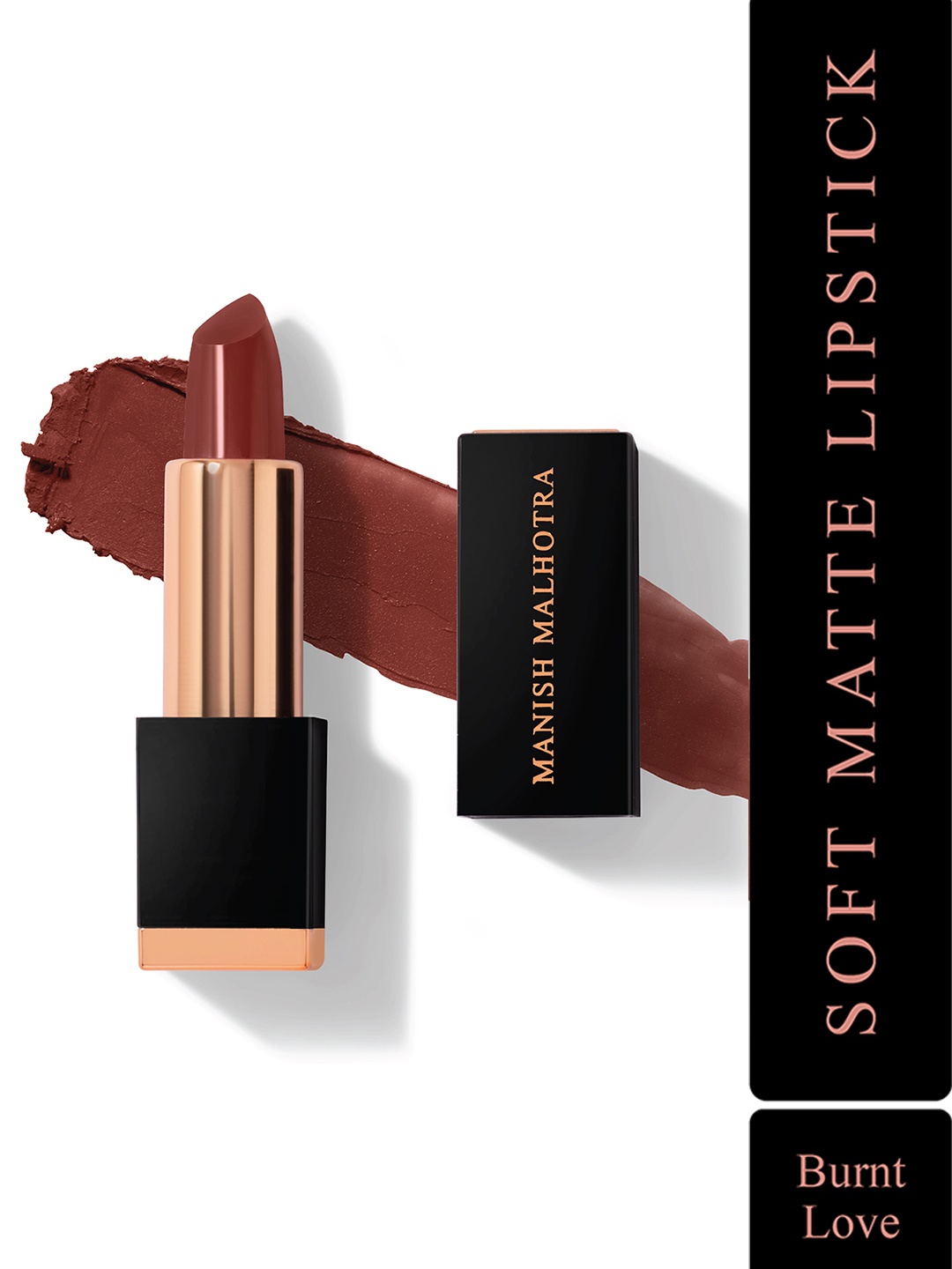 

Manish Malhotra Beauty By MyGlamm Soft Matte Lipstick - Burnt Love, Brown