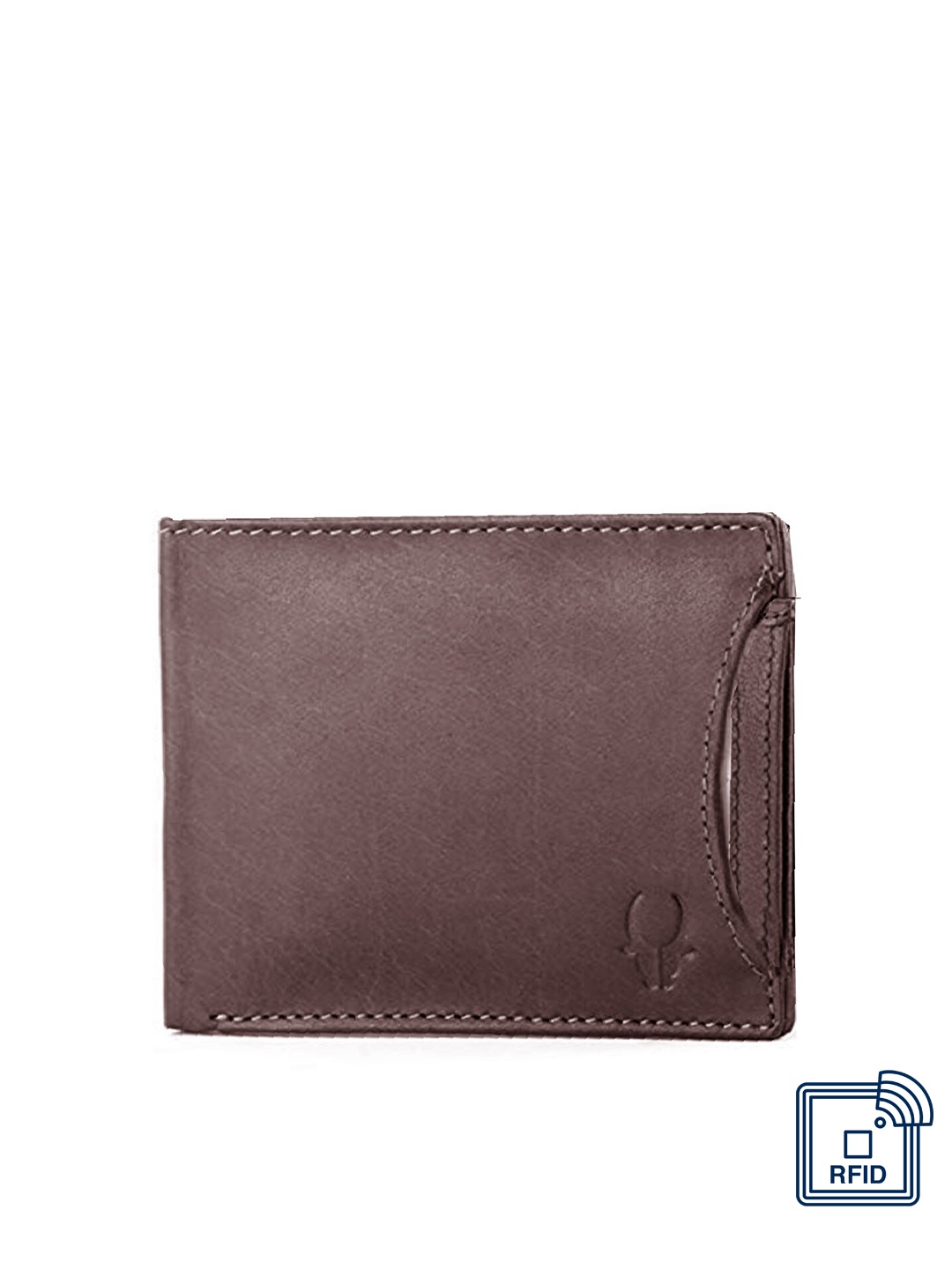 

WildHorn Men Brown Solid Leather Two Fold Wallet with RFID