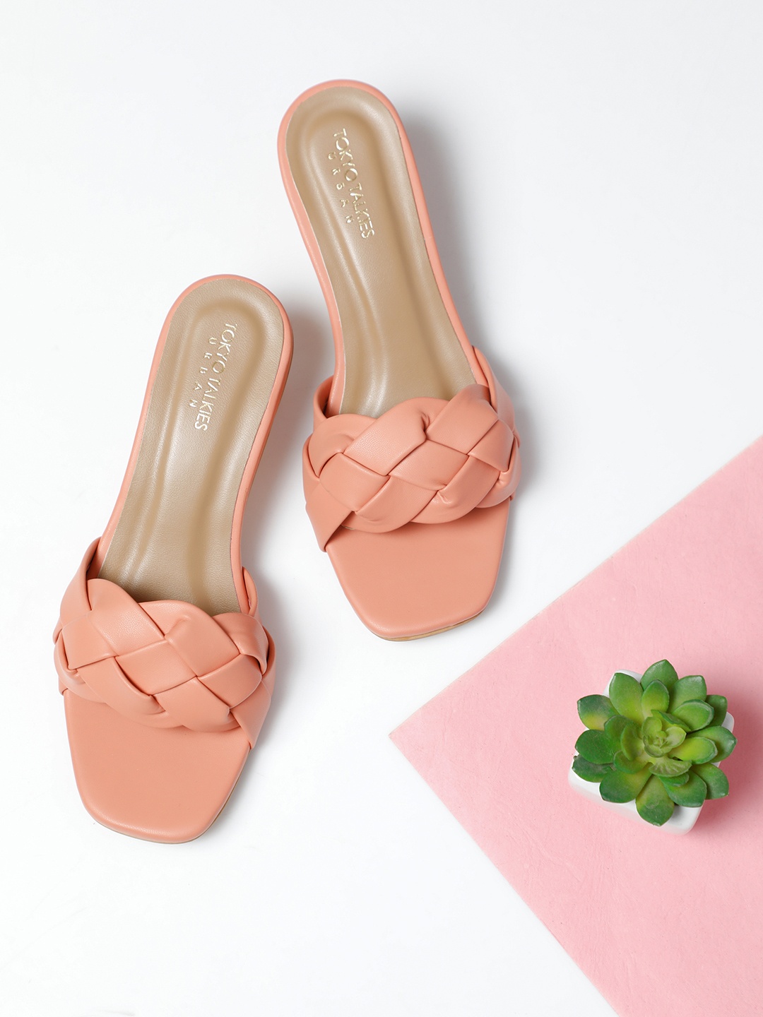 

Tokyo Talkies Orange Kitten Heeled Sandals