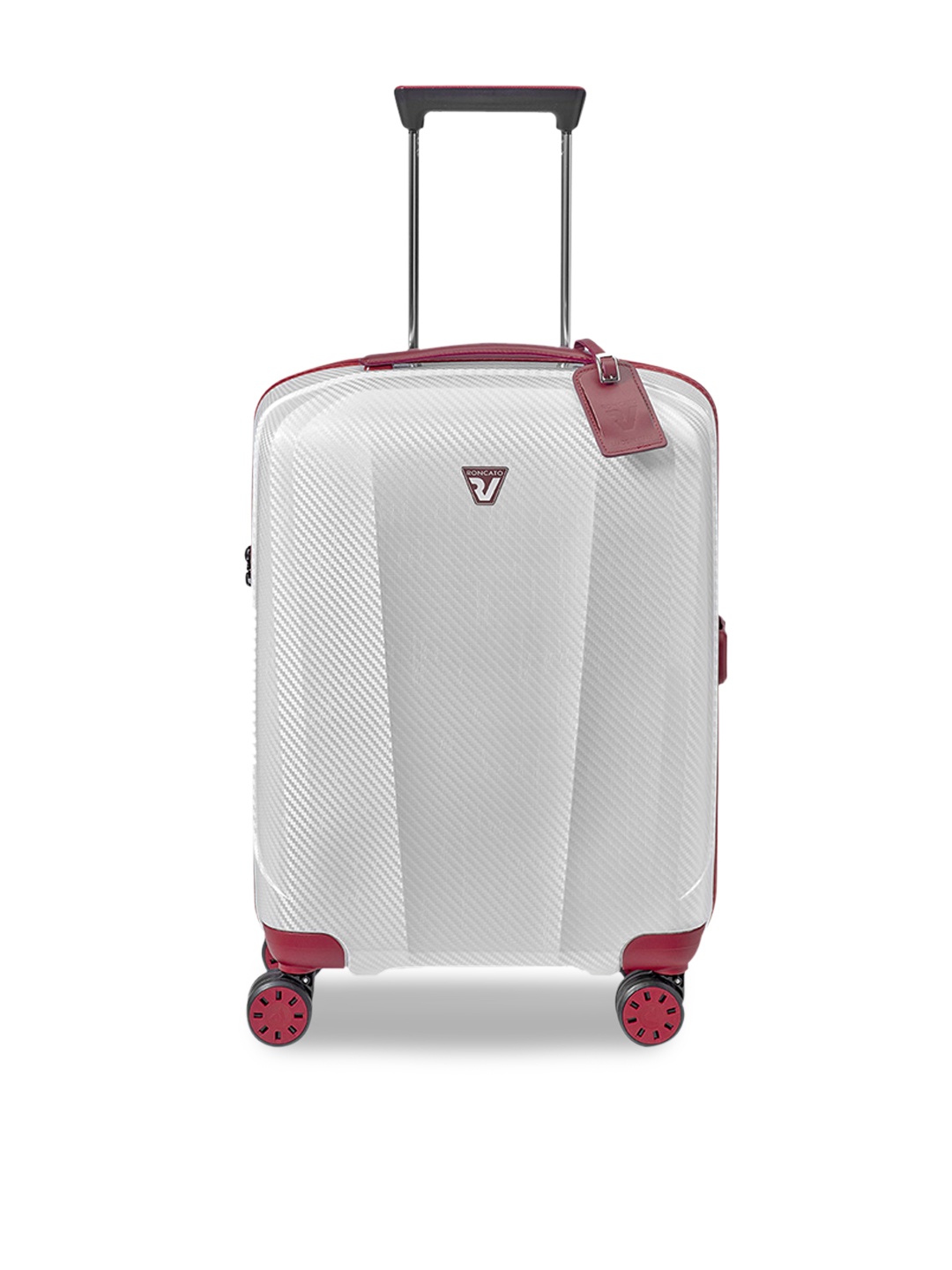 

RONCATO WE ARE GLAM Range Rosso & Bianco Color Hard Cabin Luggage, Silver