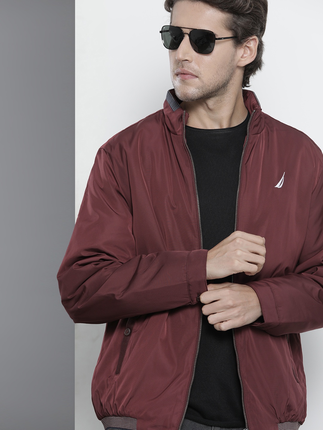 

Nautica Men Maroon Solid Puffer Jacket